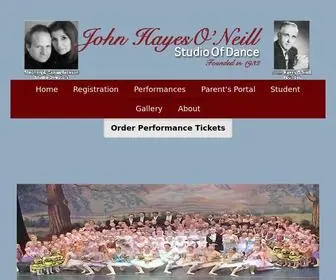 Jhodance.com(John Hayes O'Neill Studio of Dance) Screenshot