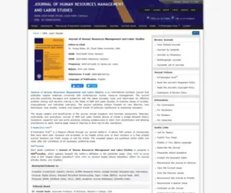 JHRMLS.com(Journal of Human Resources Management and Labor Studies) Screenshot