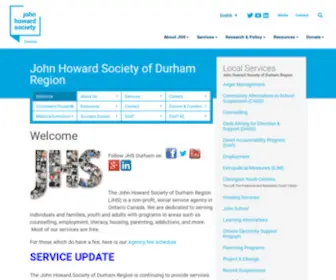 JHsdurham.on.ca(John Howard Society of Durham Region) Screenshot