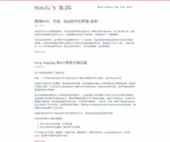 Jhuo.ca(HuoJu's BLOG) Screenshot