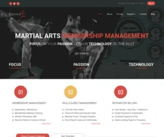 Jibasoft.com(JIBASoft's martial arts studio software & Dojo management software) Screenshot