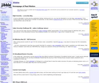 Jibble.org(Home page of Paul Mutton) Screenshot