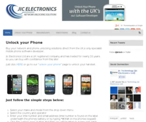 Jicelectronics.com(Mobile Phone Unlocking) Screenshot