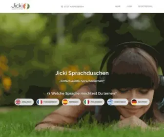 Jicki.de(Sprachenlernen mit den Jicki Sprachduschen) Screenshot