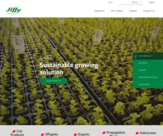 Jiffygroup.com(Jiffy Sustainable Growing Solutions) Screenshot
