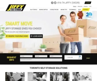 Jiffystorage.com(Moving Self Storage Units Toronto) Screenshot