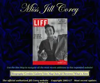 Jillcorey.net(Miss Jill Corey) Screenshot