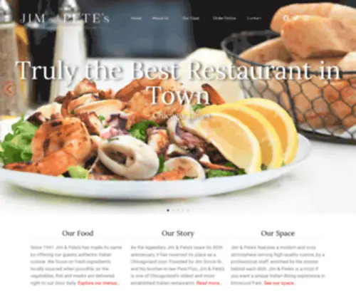 Jimandpetes.com(Fine Italian Dining Since 1941) Screenshot