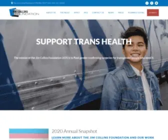 Jimcollinsfoundation.org(Support trans health) Screenshot