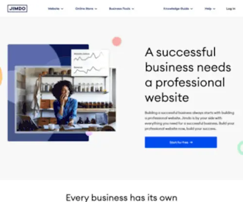 Jimdo.com(Bring Your Business Online) Screenshot