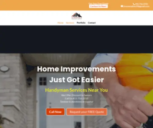 Jimenezhandyman.com(Handyman Services in San Francisco Bay Area) Screenshot