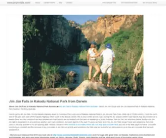 Jimjimfalls.com(Travel guide to Jim Jim Falls and Jim Jim Gorge in Kakadu National Park Australia south from Darwin) Screenshot