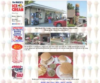 Jimmacksicecream.com(Jim Mack's Ice Cream) Screenshot