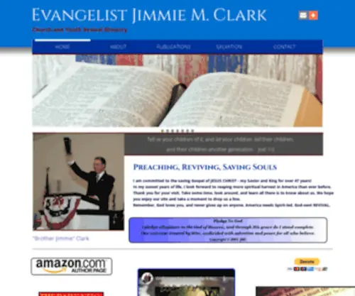 Jimmieclark.com(Evangelist Jimmie M) Screenshot