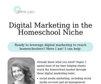 Jimmiequick.com(Digital marketing in the homeschool niche) Screenshot