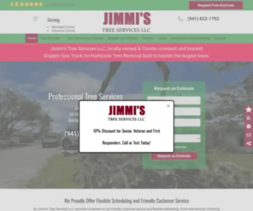 Jimmistreeservices.com(Jimmi's Tree Services LLC) Screenshot