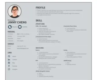 Jimmmmy.com(Resume) Screenshot