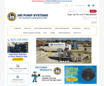 Jimmurrayinc.com(The JMI Pump Systems sump pump store) Screenshot