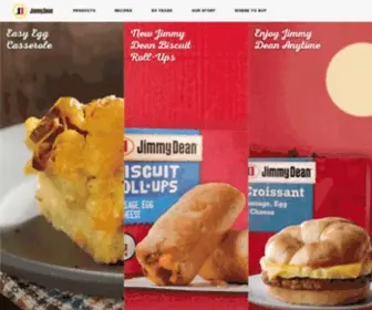 Jimmydean.com(Find different ways to have an easy breakfast with Jimmy Dean®) Screenshot