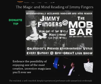 Jimmyfingers.com(The Magic and Mind Reading of Jimmy Fingers) Screenshot