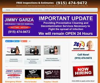 Jimmygarza.com(Water Removal in El Paso) Screenshot