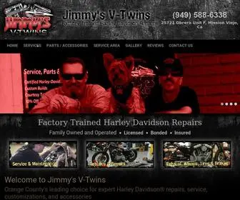 Jimmysvtwins.com(Harley Davidson Repair Orange County) Screenshot