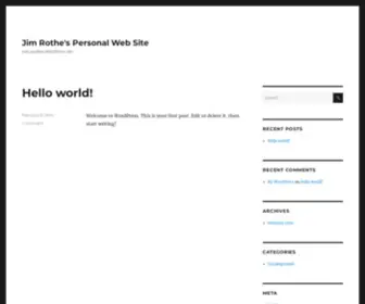 Jimrothe.com(Just another WordPress site) Screenshot