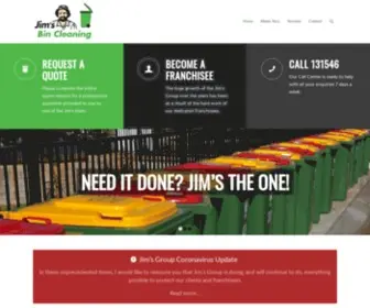 Jimsbincleaning.com.au(Professional, Reliable, Affordable Bin Cleaning services) Screenshot