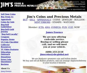 Jimscoins.net(Jim's Coins and Precious Metals) Screenshot