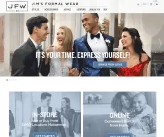 Jimsformalwear.com(Tuxedo Rental & Men's Formal Wear) Screenshot