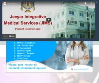 Jimshospital.org(Integrative Medical Hospital) Screenshot