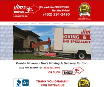 Jimsmovinginc.com(Omaha Movers Jims Moving Delivery Co) Screenshot