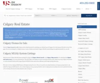 Jimsparrow.com(Calgary Real Estate Listings & Homes for Sale) Screenshot