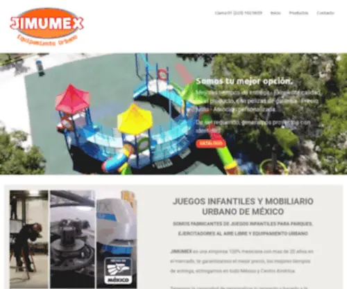 Jimumex.com.mx(Fabricante de juegos infantiles) Screenshot