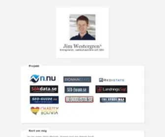 Jimwestergren.se(Jim Westergren) Screenshot