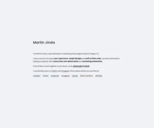 Jinda.cz(I'm Martin Jinda) Screenshot