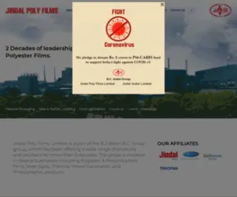 Jindalpoly.com(BOPET & BOPP Films Manufacturer & Suppliers in India) Screenshot