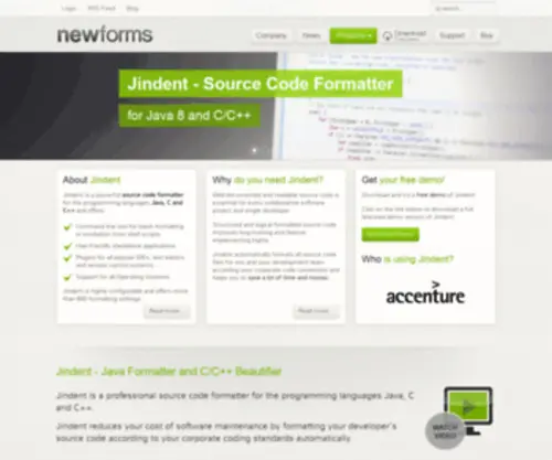 Jindent.com(Java Formatter & C/C) Screenshot