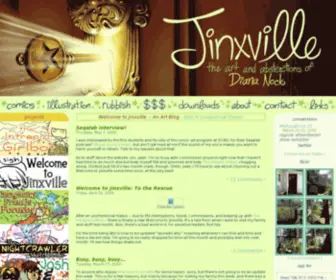 Jinxville.com(The art and abstractions of Diana Nock) Screenshot