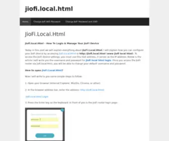 Jiofilocalhtml.eu(JioFi) Screenshot