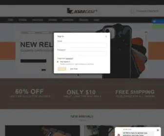 Jisoncase.com(Jisoncase Premium Handmade Leather Cases for Tablets) Screenshot