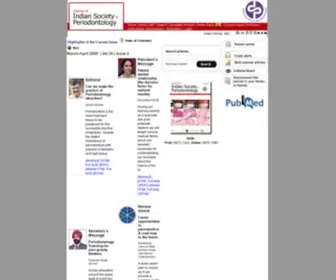 Jisponline.com(Journal of Indian Society of Periodontology) Screenshot