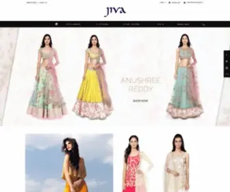 Jivacouture.com(Retailer of designer ethnic Indian clothing) Screenshot