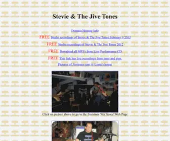 Jivetones.com(Stevie & The Jive Tones) Screenshot
