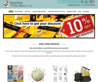 JJneedles.com(John James Needles offer a great British brand you can be proud of) Screenshot