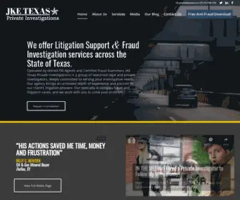 Jketexas.com(Retired FBI Agents Providing Litigation and Fraud Investigation Services) Screenshot