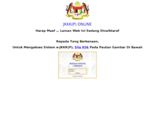 JKKKP.gov.my(JKKK(P) ONLINE) Screenshot