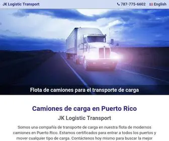 Jklogistictransport.com(Camiones en Puerto Rico: Compañía de transporte de carga) Screenshot