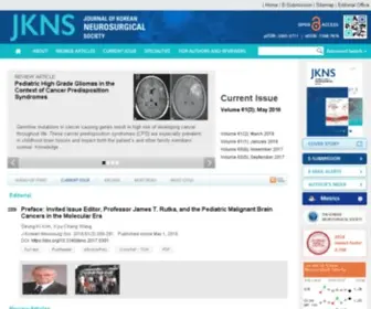 JKNS.or.kr(Journal of Korean Neurosurgical Society) Screenshot