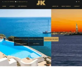 JKproperty.gr(Real Estate in Greece. JK Property & Yachting) Screenshot